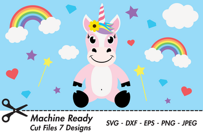 Cute Girl Unicorn | Magical SVG SVG Captain Creative 