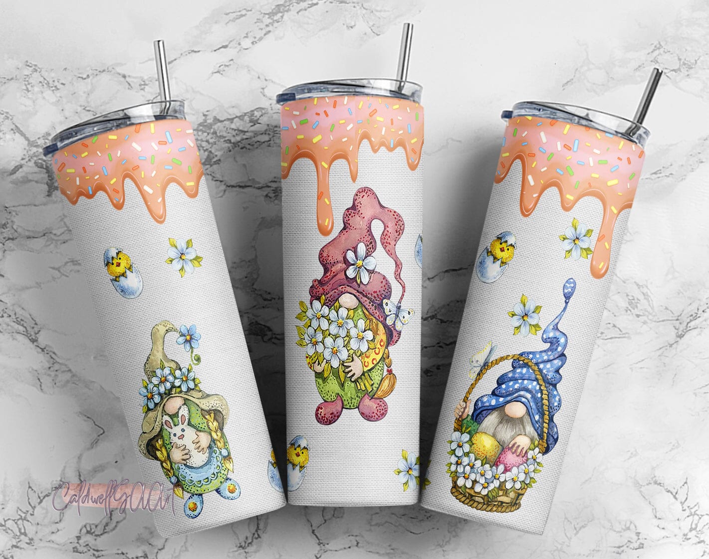 20oz Tumbler, Easter, Bunny, Gnomes, Gnome