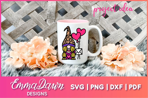 Cute Gnome SVG, Valentines Day Gnome SVG SVG Emma Dawn Designs 