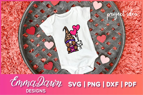 Cute Gnome SVG, Valentines Day Gnome SVG SVG Emma Dawn Designs 