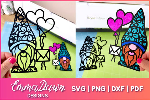 Cute Gnome SVG, Valentines Day Gnome SVG SVG Emma Dawn Designs 