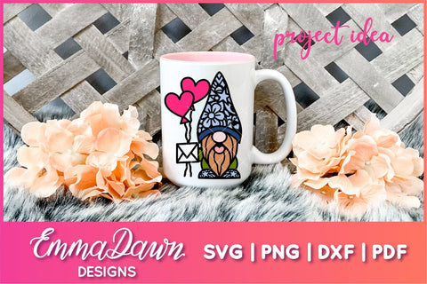 Cute Gnome SVG, Valentines Day Gnome SVG SVG Emma Dawn Designs 