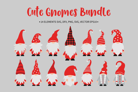 Cute gnomes bundle SVG. Funny gnomes clipart SVG LaBelezoka 