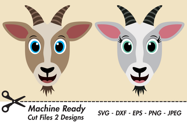 Cute Goat Faces | Farm SVG SVG Captain Creative 