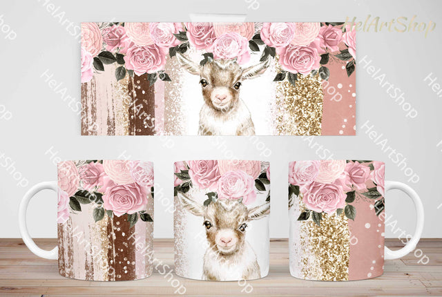 Cute Goat Mug Png, 11Oz Mug Sublimation Sublimation _HelArtShop_ 