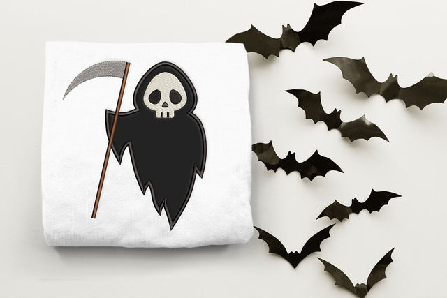 Cute Grim Reaper Applique Embroidery Embroidery/Applique DESIGNS Designed by Geeks 