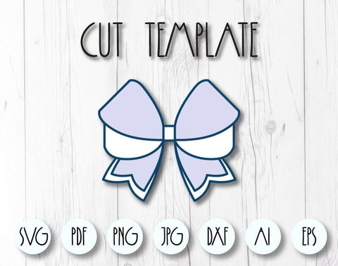 Cute hair bow template SVG ArtiCuties 