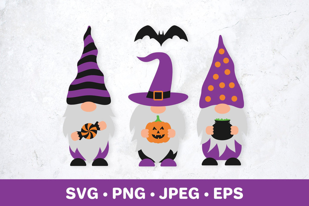 Cute Halloween Gnomes SVG. Happy Halloween. Halloween gift. - So Fontsy