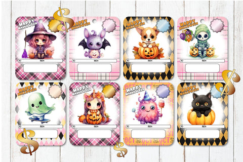 Cute Halloween Money Card Printable PNG Designs Sublimation OrangeBrushStudio 