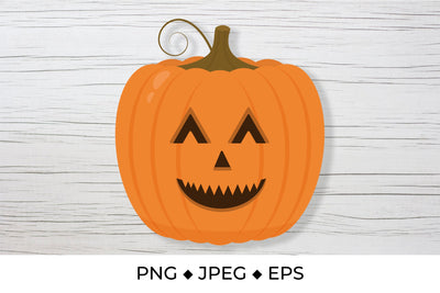 Cute Halloween pumpkin face. Laughing Jack-o'-Lantern Sublimation LaBelezoka 