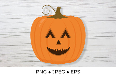 Cute Halloween pumpkin face. Laughing Jack-o'-Lantern Sublimation LaBelezoka 