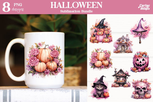 Cute Halloween Sublimation PNG Bundle Vol1 Sublimation Carla C Designs 