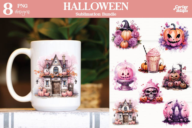 Cute Halloween Sublimation PNG Bundle Vol3 Sublimation Carla C Designs 