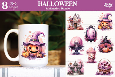 Cute Halloween Sublimation PNG Bundle Vol5 Sublimation Carla C Designs 