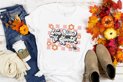 Cute Halloween SVG Quote Retro Flowers Cut File SVG OrangeBrushStudio 