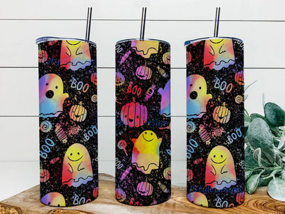 Cute Halloween Tumbler Wrap PNG Purple Pink Funny Hey Boo Seamless Sublimation Designs Downloads - Tumbler 20oz Design Sublimation iStyleDesign 
