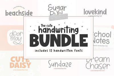 Cute Handwriting Font Bundle Font KA Designs 