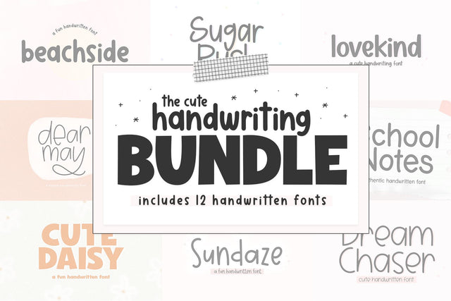 Cute Handwriting Font Bundle Font KA Designs 