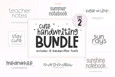 Cute Handwriting Font Bundle | Part 2 Font KA Designs 