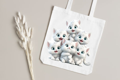 Cute Happy Baby 3d Cats Bundle Sublimation Regulrcrative 