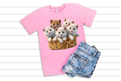 Cute Happy Baby 3d Cats Bundle Sublimation Regulrcrative 