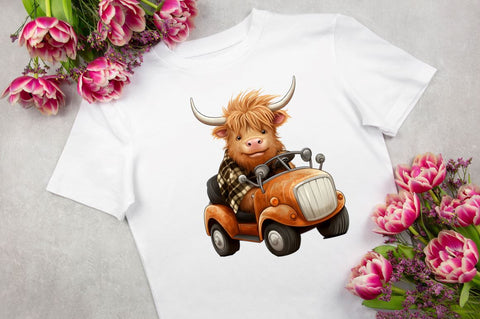 Cute Highland Cow Sublimation Clipart Sublimation Regulrcrative 