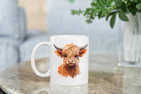 Cute Highland Cow Sublimation Clipart Sublimation Regulrcrative 