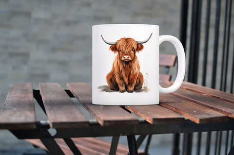 Cute Highland Cow Sublimation Clipart Sublimation Regulrcrative 