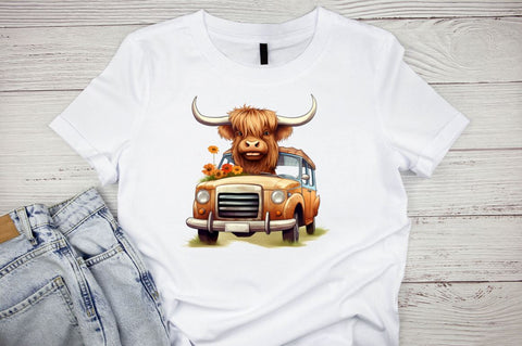 Cute Highland Cow Sublimation Clipart Sublimation Regulrcrative 