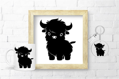 Cute Highland Cow SVG File For Cricut Baby Cow SVG OrangeBrushStudio 