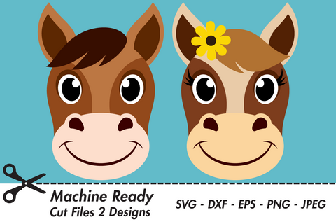 Cute Horse Faces | Farm SVG SVG Captain Creative 