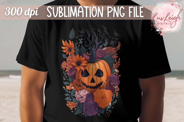 Cute Jack O Lantern T-shirt PNG Sublimation Luvleigh Digitals 