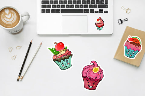 Cute Kawaii Cupcakes SVG Bundle SVG Regulrcrative 