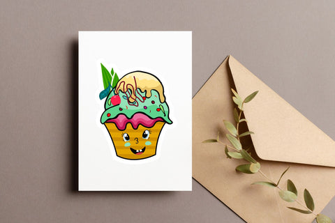 Cute Kawaii Cupcakes SVG Bundle SVG Regulrcrative 