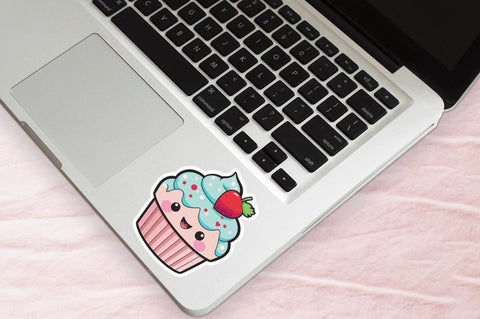 Cute Kawaii Cupcakes Valentine Stickers Bundle Sublimation Regulrcrative 