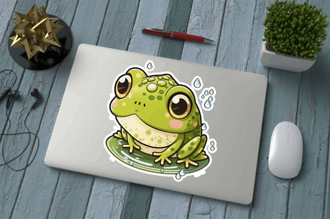 Cute Kawaii Frog Stickers Bundle Sublimation Regulrcrative 