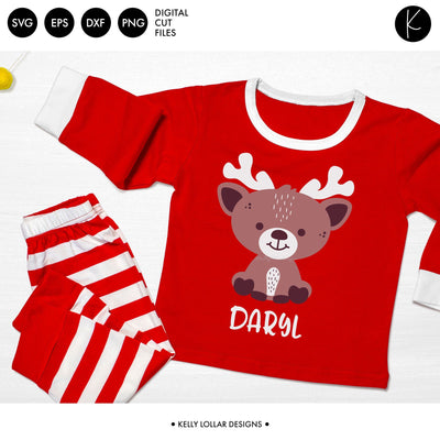 Cute Kawaii Reindeer SVG Kelly Lollar Designs 