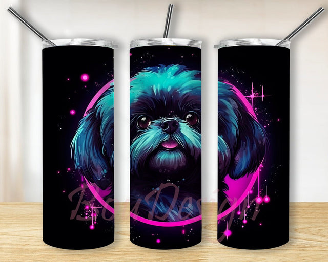 Cute Kawaii Shih Tzu 20oz Skinny Tumbler Png, Dog Breed Stainless Steel Tumbler, Dog Mom Gift, Shih Tzu Gift, Dog Mom, Instant Download Png File Sublimation BouDesign 