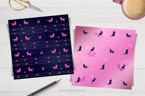 Cute kittens background or printable digital paper. Sublimation Arts By Naty 