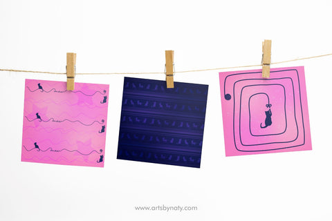 Cute kittens background or printable digital paper. Sublimation Arts By Naty 