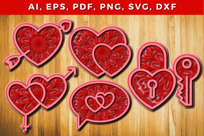 cute layer valentine heart SVG cut file SVG MD JOYNAL ABDIN 