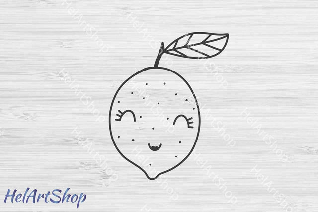 Cute Lemon svg, Baby lemon svg SVG _HelArtShop_ 