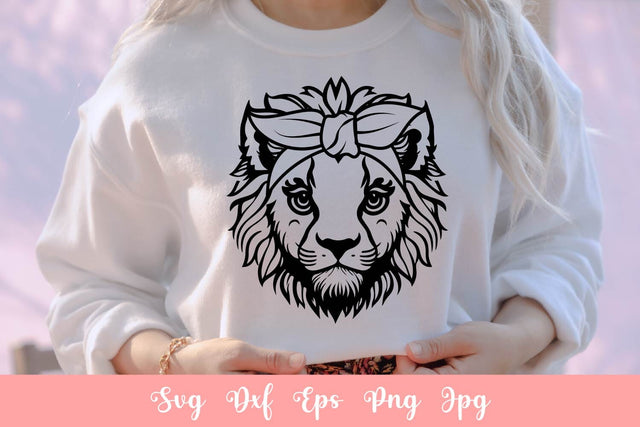 Cute Lion With Bandana SVG File, Shirt SVG Free For Commercial Use SVG Sintegra 