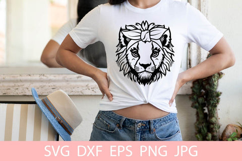 Cute Lion With Bandana SVG File, Shirt SVG Free For Commercial Use SVG Sintegra 
