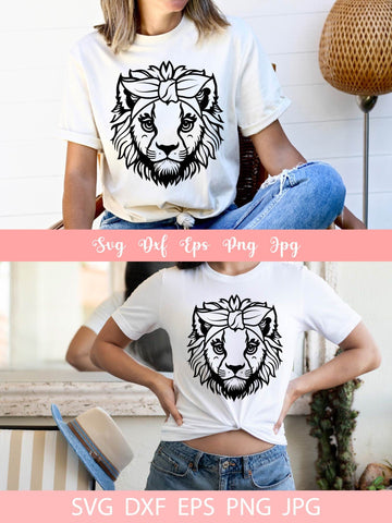 Cute Lion With Bandana SVG File, Shirt SVG Free For Commercial Use SVG Sintegra 