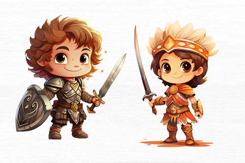 Cute Little Brave Happy Warrior Sublimation Regulrcrative 