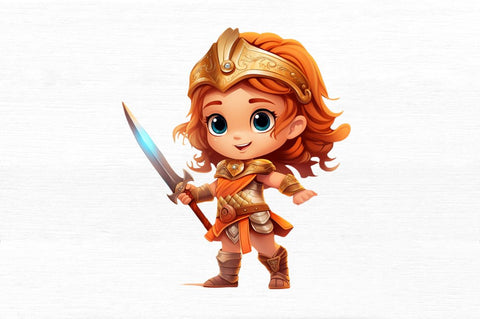 Cute Little Brave Happy Warrior Sublimation Regulrcrative 