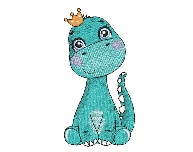 Cute Little Dinosaur Embroidery Design, Baby Embroidery File, 5 sizes, Instant Download Embroidery/Applique DESIGNS Nino Nadaraia 