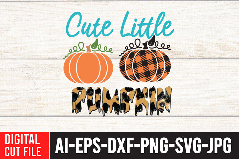 Cute Little Pumpkin Sublimation Design Sublimation BlackCatsMedia 