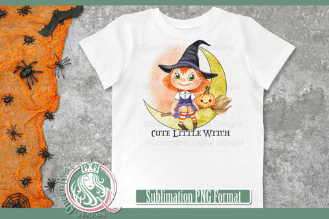 Cute Little Witch Sublimation Sublimation QueenBrat Digital Designs 